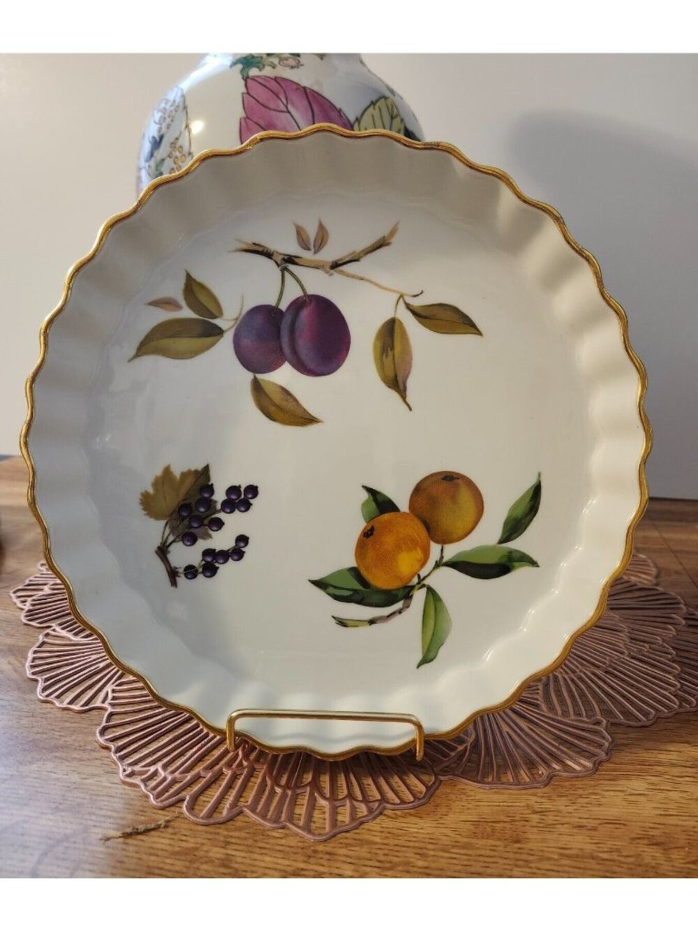 Evesham By Royal Worcester 9” Porcelain Quiche Pan Pie Plate Baking Dish